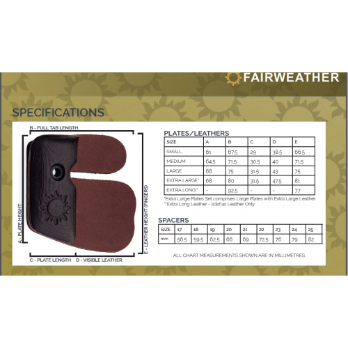 Aae Elite Finger Tab Size Chart