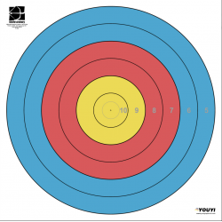 Youyi Sports Archery Target Face 80cm 6 Ring Waterproof 1*